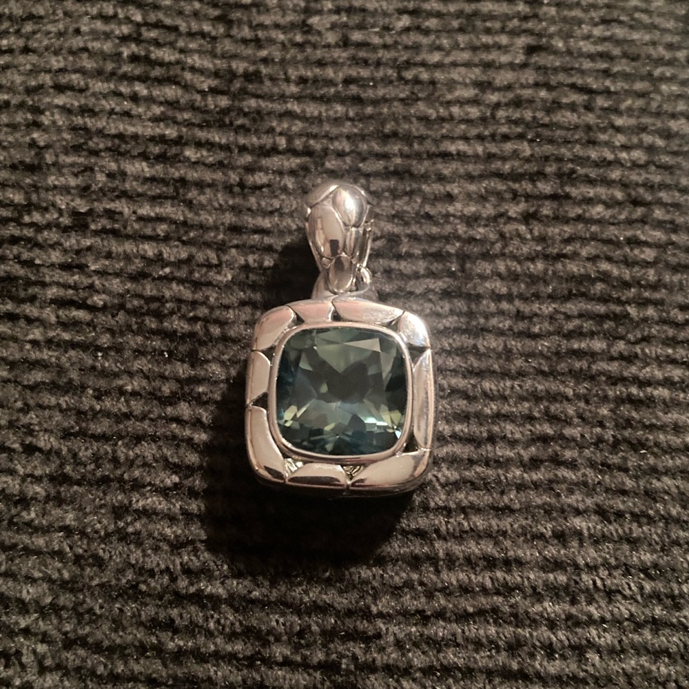 John Hardy Batu Kali Green Amethyst large Pendant